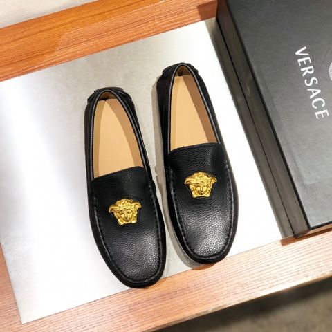 Giày lười VERSACE* SIÊU CẤP da bò mềm logo nổi kiểu đẹp nhiều màu