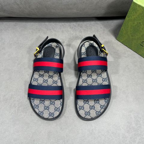 Sandal nam GUCCI* đế hoạ tiết Logo quai vải dù kiểu đẹp cao cấp