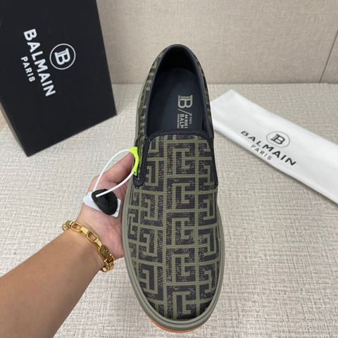 Giày slip on nam BALMAIN* hoạ tiết Logo có 2 màu đẹp độc VIP 1:1