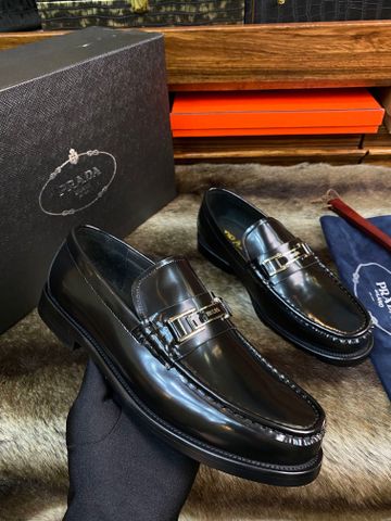 Giày nam Loafer PRADA* da bóng mờ đẹp lịch lãm VIP 1:1 Chất lượng hàng đầu