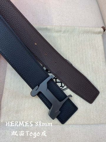  Belt nam nữ HERMES* mặt hình Logo ngựa đẹp độc bản 3,2cm và 3.8cm