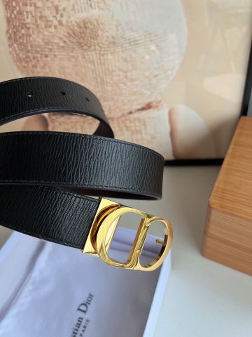 Belt nam nữ DIOR* bản 3,5cm dây da vân nhám cao cấp