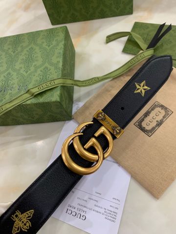 Belt GUCCI* nam nữ da bò in ong vàng đẹp cao cấp