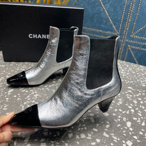 Boot chanel* cổ thấp mũi nhọn gót cao 5cm đẹp sang VIP 1:1 chất lượng hàng đầu