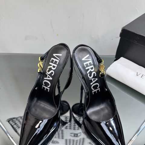 Giày cao gót VERSACE* da bóng cao 11cm khoá vàng đẹp sang VIP 1:1