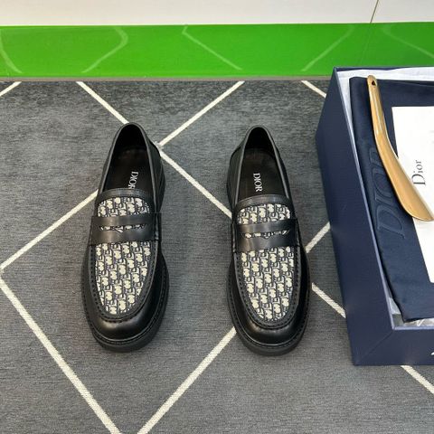 Giày nam Loafer DIOR* phối hoạ tiết oblique đẹp cao cấp