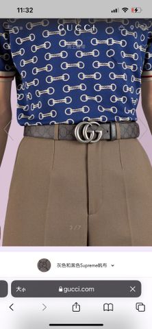 Belt nam GUCCI* dây hoạ tiết Logo mặt xoay dùng hai mặt dây cao cấp