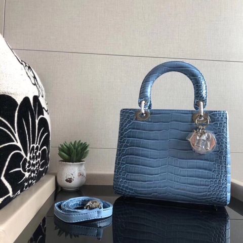 Túi xách nữ Dior lady size 24cm vân cá sấu đẹp sang