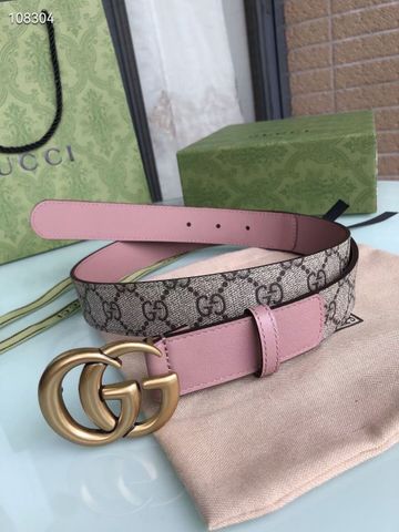 Belt nữ GUCCI* bản 3cm hoạ tiết logo phối da bò lỳ đẹp cao cấp