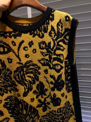 Đầm len JIL SANDER* hoạ tiết hoa vàng đẹp độc VIP 1:1