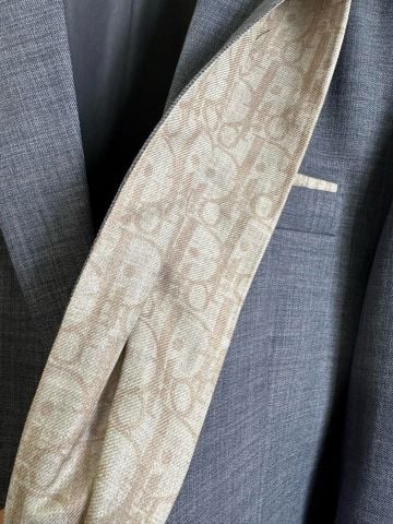 Áo vest nam DIOR* phối hoạ tiết oblique kiểu đẹp trẻ trung