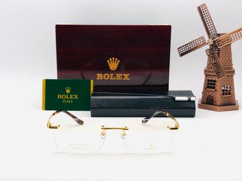 Gọng kính rolex* mạ vàng 18k tặng bút ký rolex* cao cấp kèm hộp gỗ sang trọng lịch sự VIP 1:1