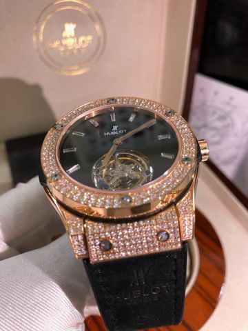 Đồng hồ nam HUBLOT* lộ cơ mặt nạm kim case 42mm dày 12mm