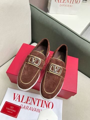 Giày moccasin nam VALENTINO* da lộn viền màu đẹp VIP 1:1
