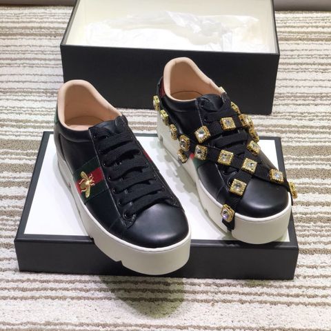 Sneaker GUCCI nữ ruy băng đá rời SIÊU CẤP
