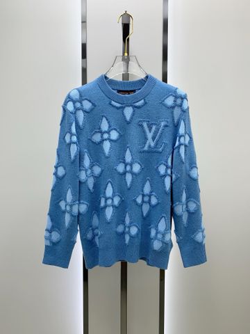 Áo len nam nữ L*V dệt hoạ tiết Monogram nổi đẹp cao cấp