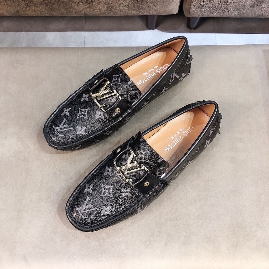Loafers Leather Giy Louis Louis Vuitton Uppercase Loafer Giày Lười