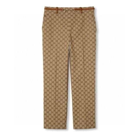 Quần nữ GUCC* 2025 – Phom ống thẳng monogram tinh tế