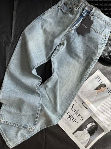 Quần jeans nữ YSL* ống thẳng VIP 1:1