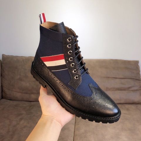 Giày nam cao cổ thom browne phối kẻ đẹp độc cao cấp