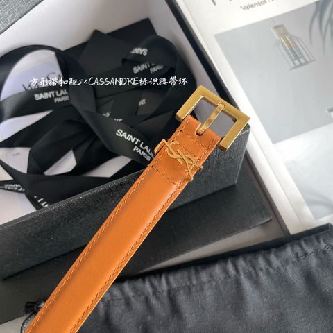 Belt nữ YSL* da bò lỳ bản nhỏ 2.0cm