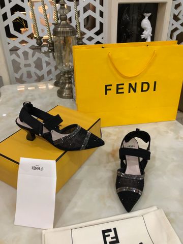 Giày cao gót FENDI* lưới đá đẹp sang SIÊU CẤP