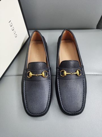 Giày lười GUCCI* SIÊU CẤP da vân khoá vàng đẹp lịch lãm