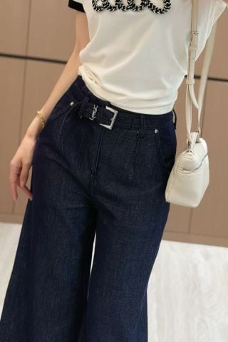 Quần Nữ Ống Rộng Denim YSL*