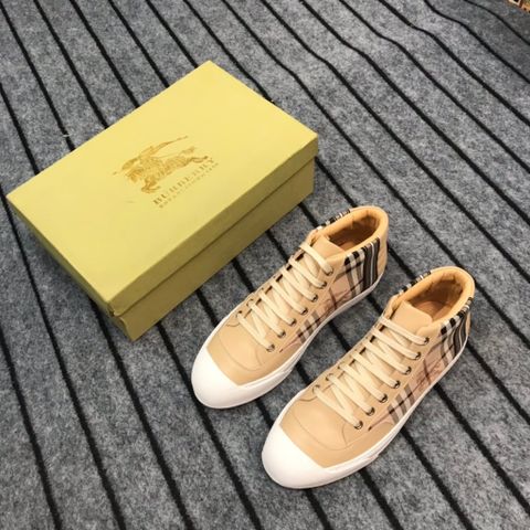 Giày nam buộc dây Burberry* cao cổ phối kẻ đẹp