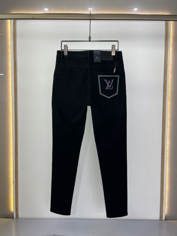 Quần jeans nam LV* màu đen trơn đẹp SIÊU CẤP