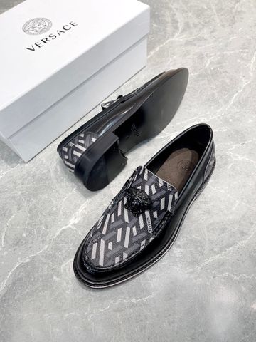 Giày nam Loafer VERSACE* hoạ tiết phối da bóng mờ đẹp lịch lãm VIP