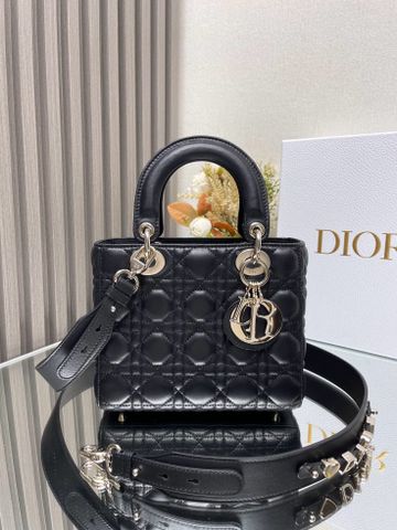 Túi xách nữ Dior* lady 20cm kèm quai bản to nẹp chữ kim loại tuỳ chọn nhiều màu đẹp sang VIP 1:1