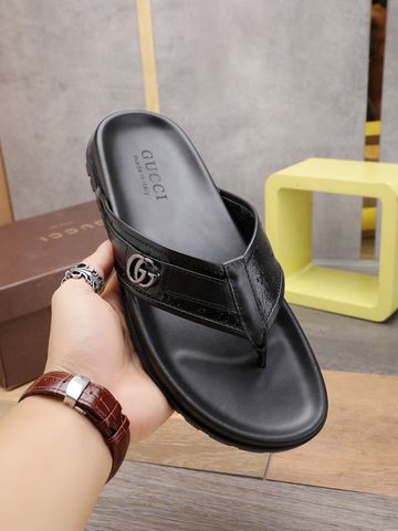 Dép tông nam GUCCI* da dập vân đà điểu đẹp cao cấp