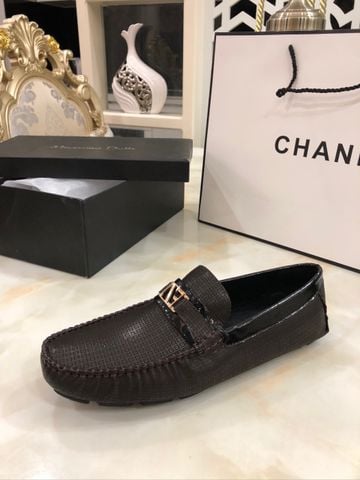 Giày lười zegna da vân