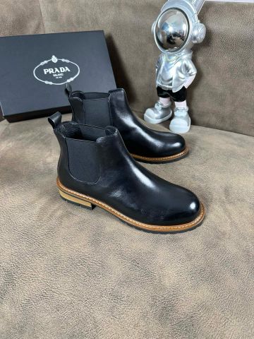 Giày nam cao cổ PRADA* da bò cao cấp