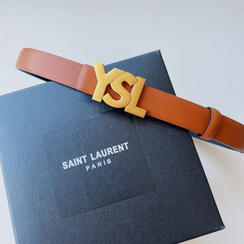 Belt nữ YSL* dây da bò mặt logo cao cấp