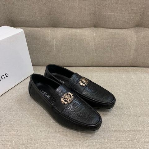 Giày lười VERSACE da dập vân hoạ tiết