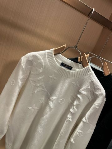 Áo len L*V nam nữ dệt nổi hoạ tiết Monogram đẹp sang cao cấp