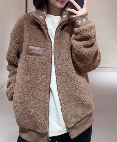 Áo khoác bông L*V nam nữ màu nâu cực đẹp VIP 1:1