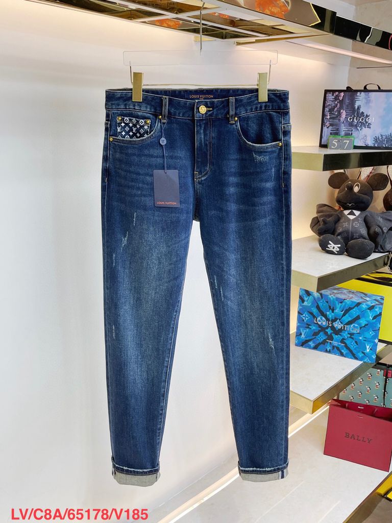 Quần jeans nam LV* SIÊU CẤ 1500k Louis * Deng 2022 thu đông phong