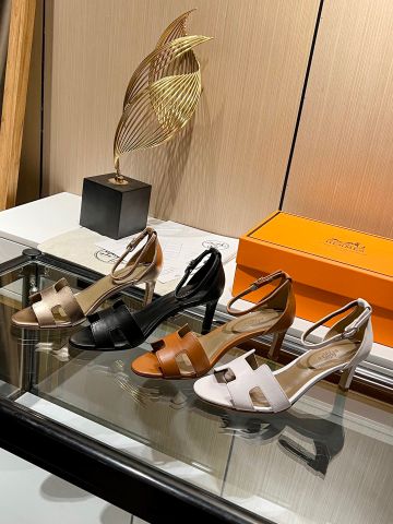 Sandal cao gót Hermes* SIÊU CẤP loại cao 6,5cm và 10,5cm nhiều màu đẹp dáng sang