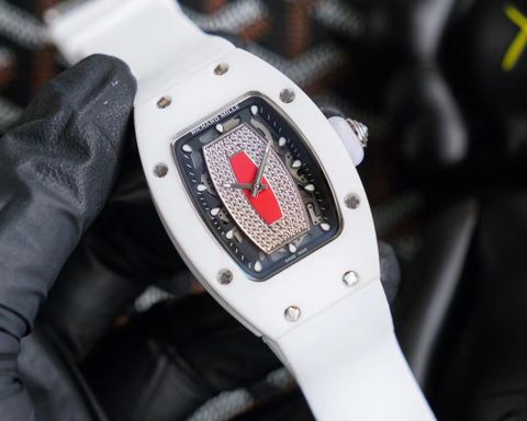 Đồng hồ nữ RICHARD* MILLE* 007 dây cao du thể thao vỏ dây trắng màu đẹp VIP 1:1