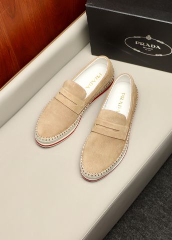 Giày slip on nam PRADA* da lộn đẹp SIÊU CẤP