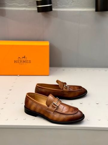 Giày nam Loafer  Herme* da bò cao cấp
