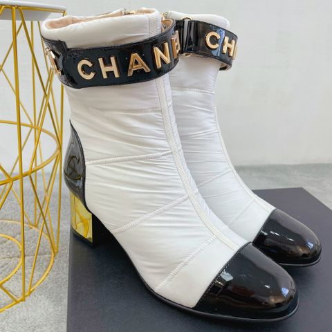 Boot chanel* gót vuông tráng vàng đẹp sang SIÊU CẤP