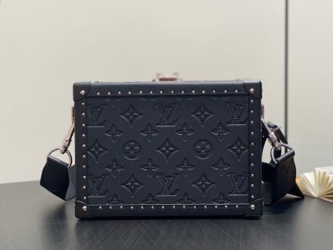 Túi hộp nam nữ L*V  Monogram Shadow Clutch Box