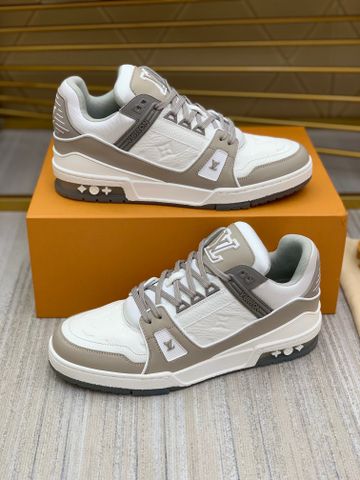 Sneaker LV* trainer nam nữ da bò dập Monogram phối màu siêu đẹp VIP 1:1