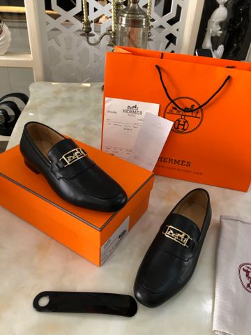 Giày âu Hermes* da bò lỳ mềm cao cấp