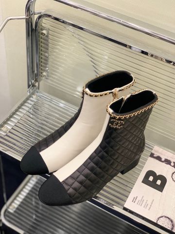 Boot chanel* da bê trần trám viền xích vàng đẹp SIÊU CẤP