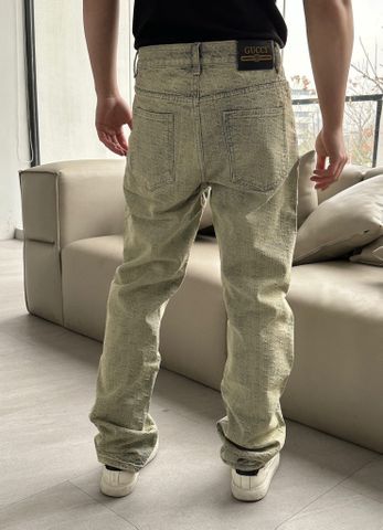 Quần jeans nam GUCCI* hoạ tiết logo màu độc đẹp mẫu mới SIÊU CẤP
